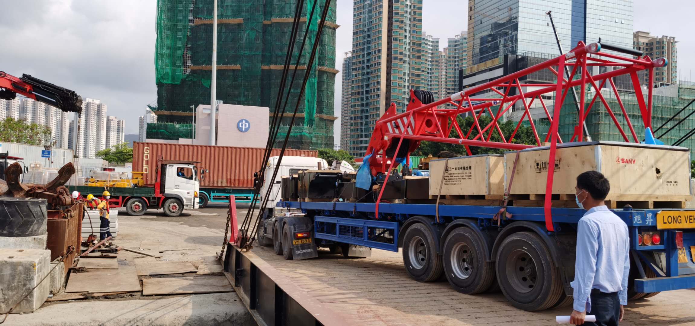 臺(tái)州到香港物流專(zhuān)線，臺(tái)州到香港貨運(yùn)公司，3天到達(dá)！深圳東勝物流中港平板車(chē)運(yùn)輸圖